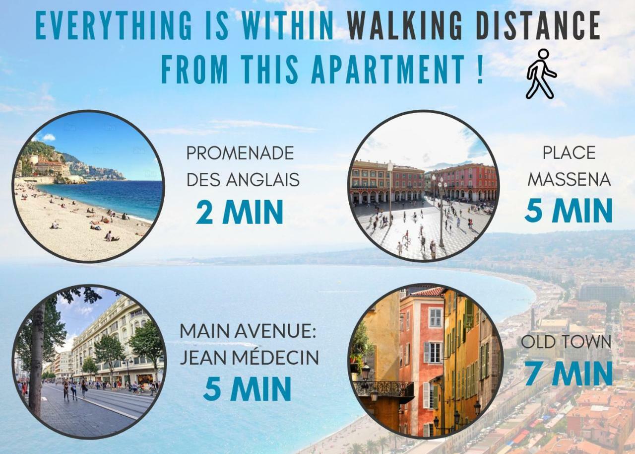 Nestor&Jeeves - Cote Pietonne - Central - By Sea - Pedestrian Zone 니스 외부 사진