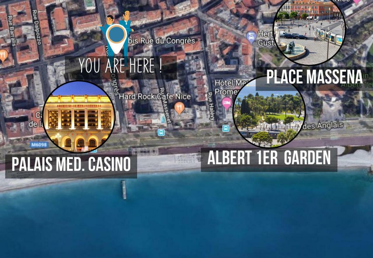 Nestor&Jeeves - Cote Pietonne - Central - By Sea - Pedestrian Zone 니스 외부 사진